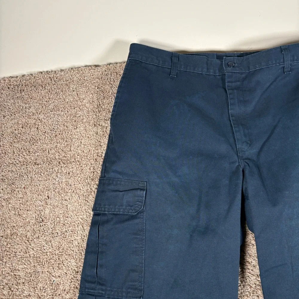 Dickies Mens Cargo Pants Navy Blue Workwear Straight Leg W34 L30 W241B74